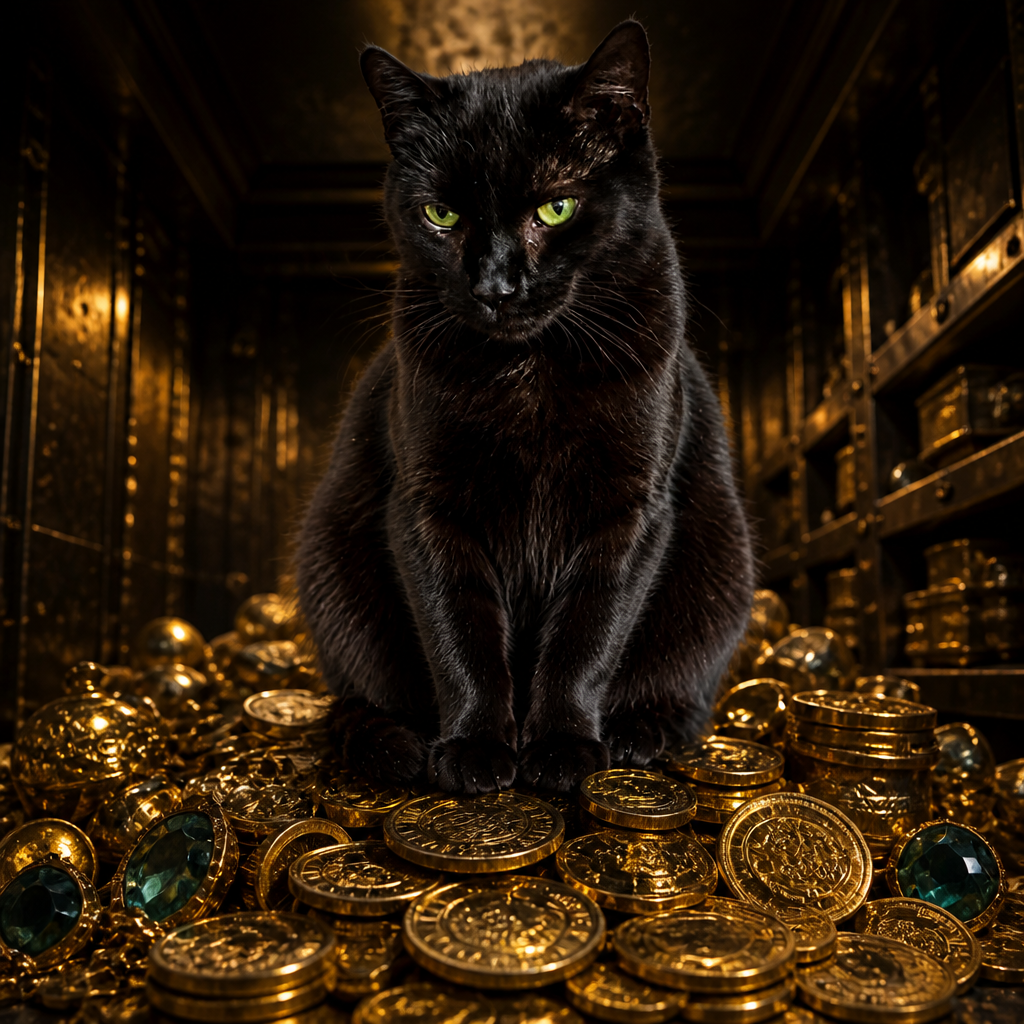 Ravi sitting on a pile of gold coins